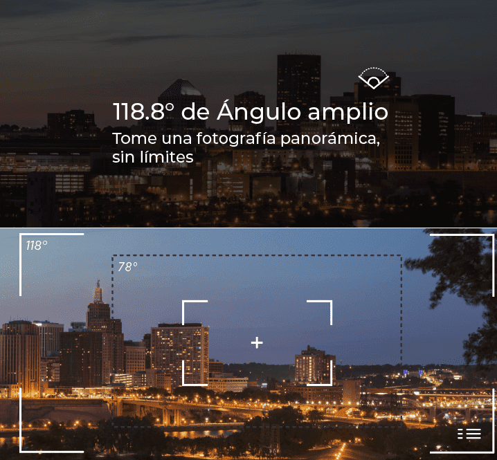 Angulo amplio fotografia W7 Smartphone